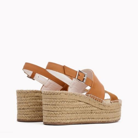 RAG & BONE EDIE WEDGE ESPADRILLE PLATFORM - TOBACCO  SIZE 9.5 - Picture 4 of 17